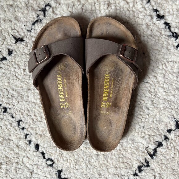 Birkenstock Madrid mocha slide sandals gorpcore comfycore granola women's 37/6 - Picture 1 of 6